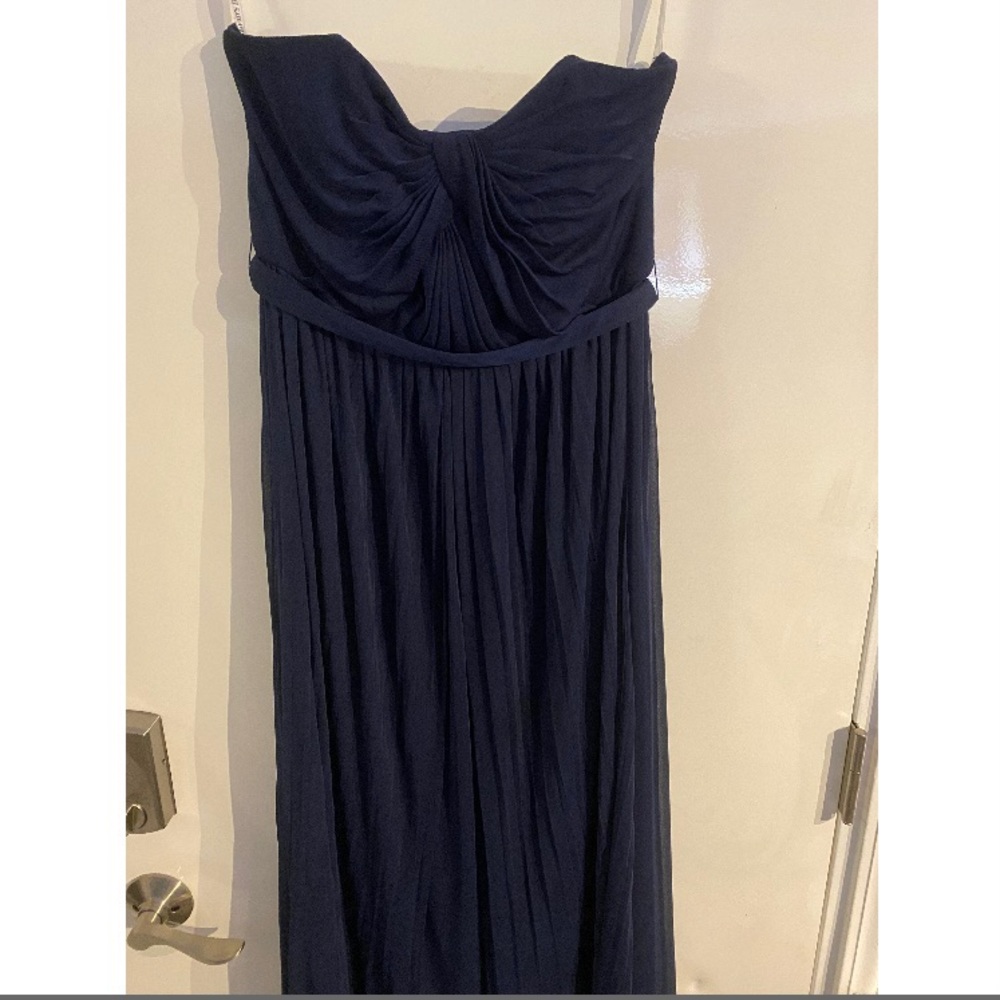 Navy bridesmaid dress David’s bridal
